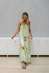 Fleure Dress - Lime Papaya Print