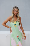 Fleure Dress - Lime Papaya Print