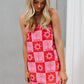 Una Dress - Pink/Red Palm Print