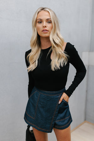 Wallin Skort - Navy Denim