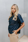 Loulou Top - Navy Denim