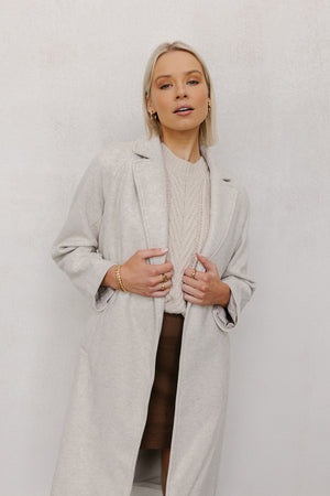 Nia Coat - Cream Marle