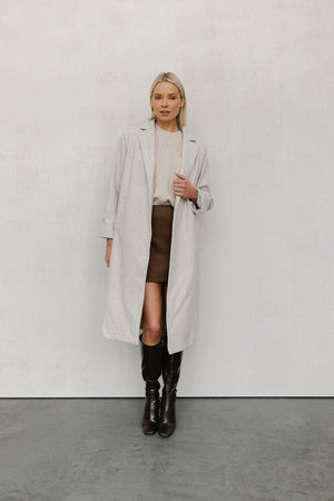 Nia Coat - Cream Marle