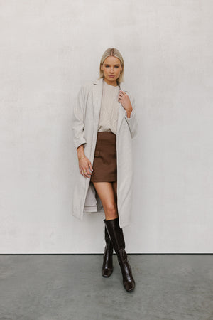 Nia Coat - Cream Marle