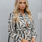 Noelle Dress - Cream/Black Geometric