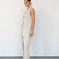 Olas Blazer Vest - Stone