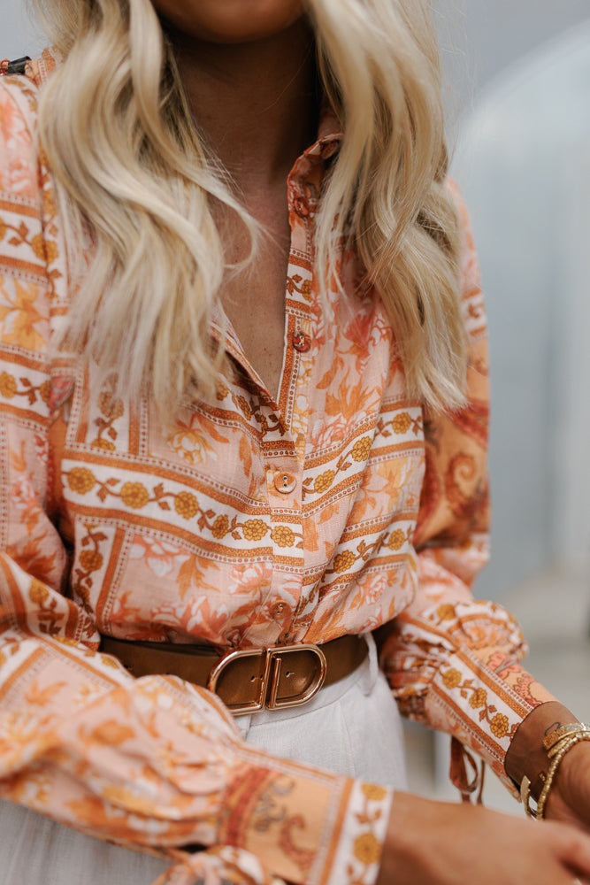 Ciro Shirt - Tangerine Paisley