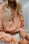 Ciro Shirt - Tangerine Paisley