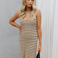 Ozias Dress - Beige/Black Stripe