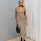 Ozias Dress - Beige/Black Stripe
