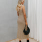 Ozias Dress - Beige/Black Stripe