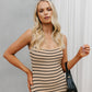 Ozias Dress - Beige/Black Stripe
