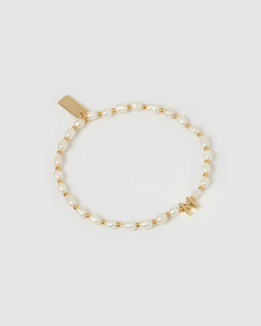 Initial Pearl Bracelet - Gold