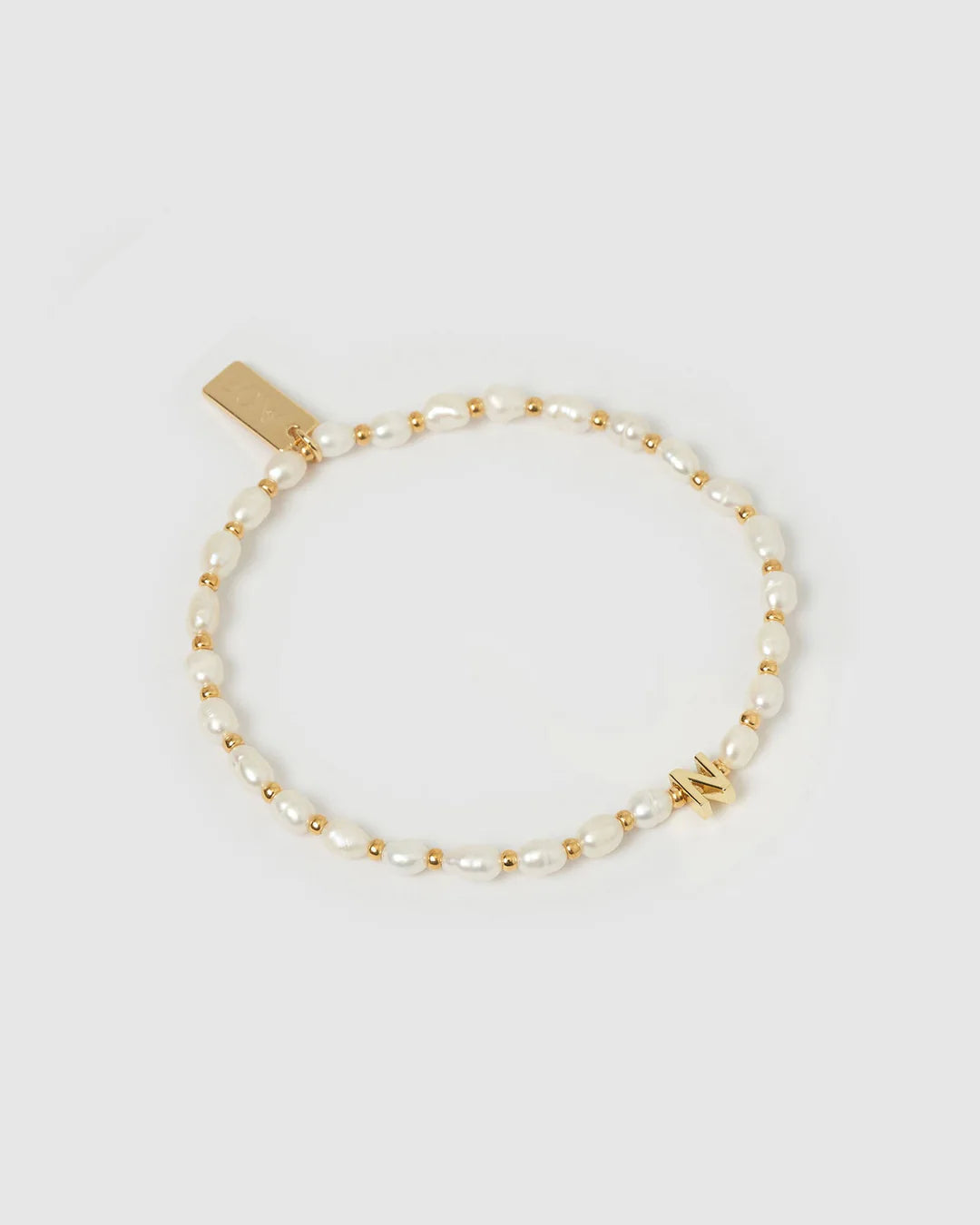 Initial Pearl Bracelet - Gold