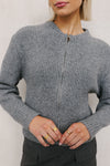 Patty Cardigan - Charcoal Marle