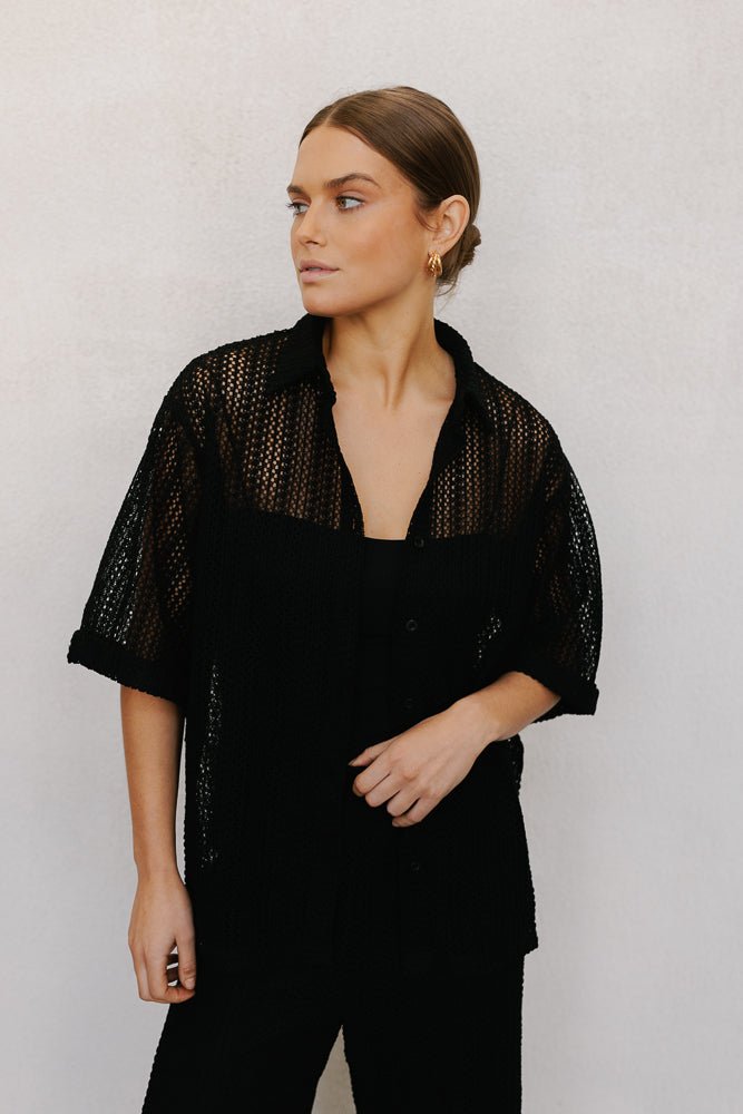 Pebbles Set - Black Crochet