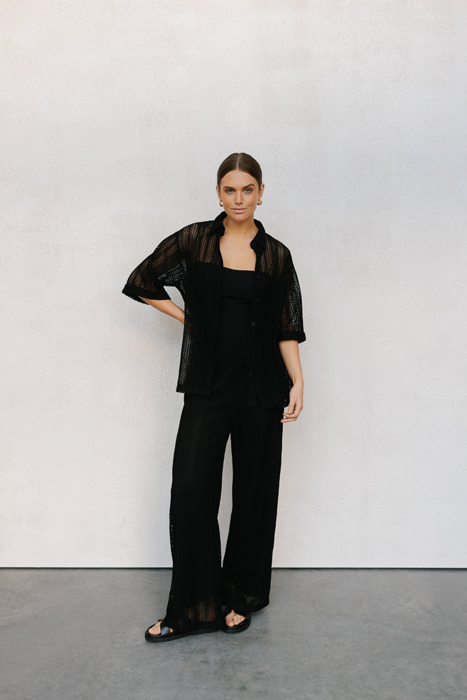 Pebbles Set - Black Crochet