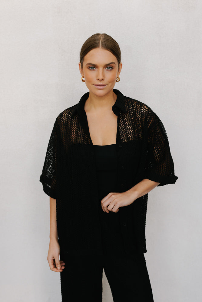 Pebbles Set - Black Crochet