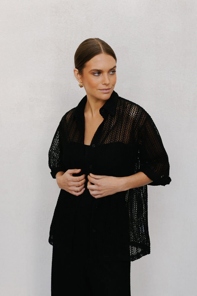 Pebbles Set - Black Crochet