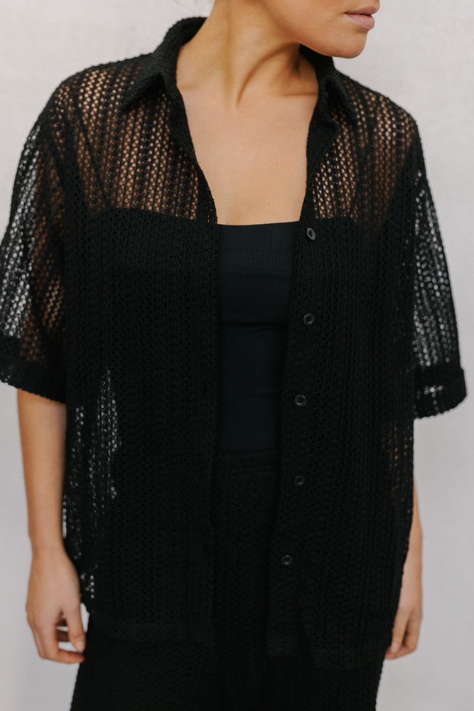 Pebbles Set - Black Crochet