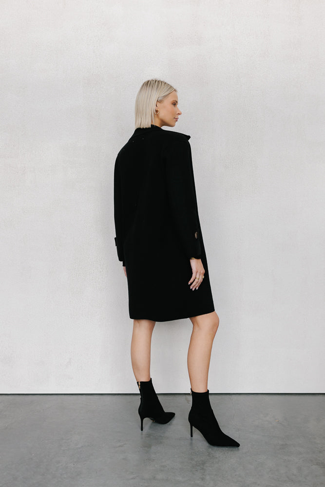 Nola Coat - Black Knit