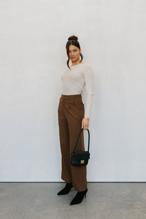 Philis Pants - Chocolate Pinstripe