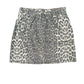 Drew Mini Skirt - Light Leopard Print Denim