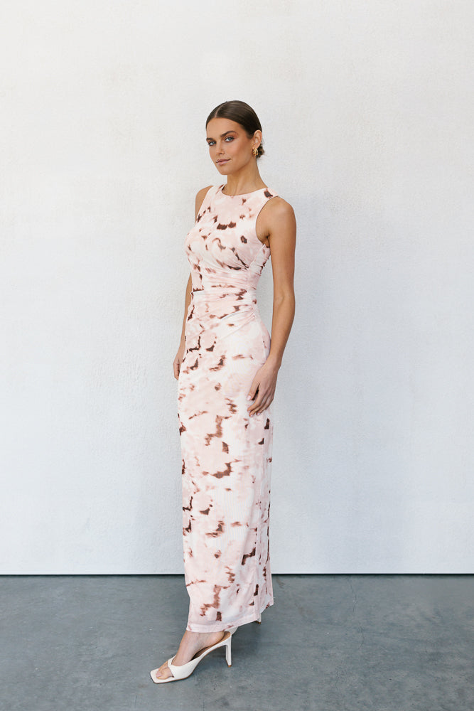 Kayla Maxi Dress Pink Marble
