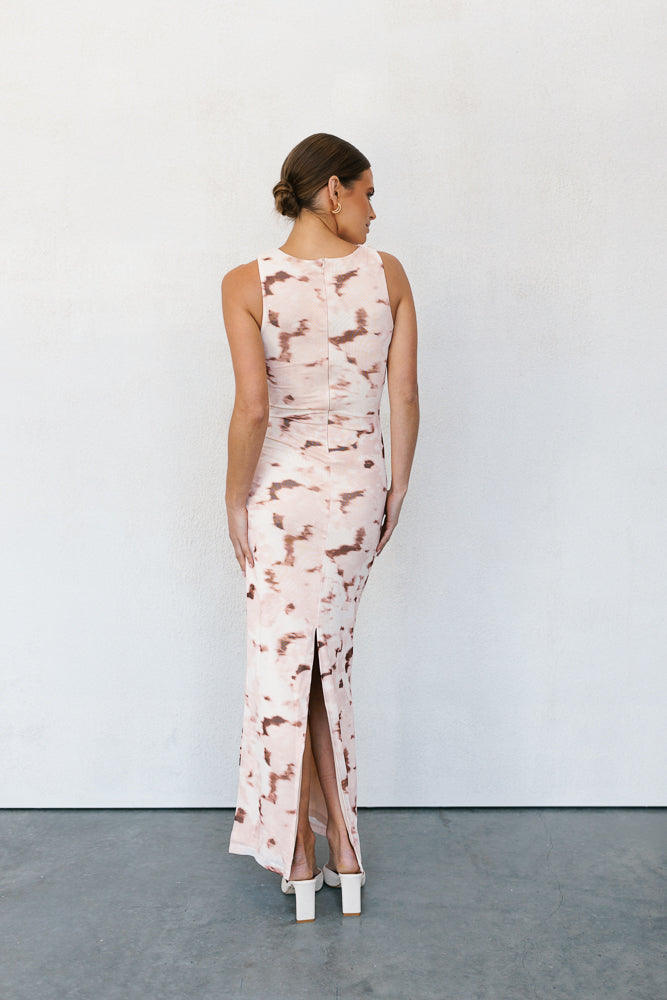 Kayla Maxi Dress Pink Marble