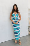 Portside Dress - Ocean Stripe