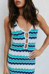 Portside Dress - Ocean Stripe