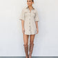 Prudence Mini Dress - Sand Denim