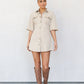 Prudence Mini Dress - Sand Denim