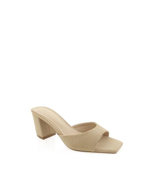 Quinea Heels - Light Taupe Suede