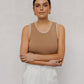 Ullie Top - Taupe/White