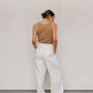 Ullie Top - Taupe/White
