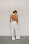Ullie Top - Taupe/White