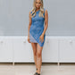 Quatto Mini Dress - Denim Print
