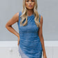 Quatto Mini Dress - Denim Print