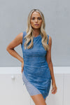 Quatto Dress - Denim Print