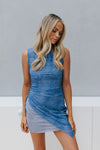 Quatto Dress - Denim Print