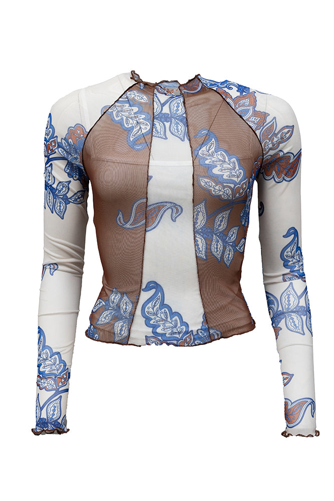 Quays Long Sleeve Top Paisley Print