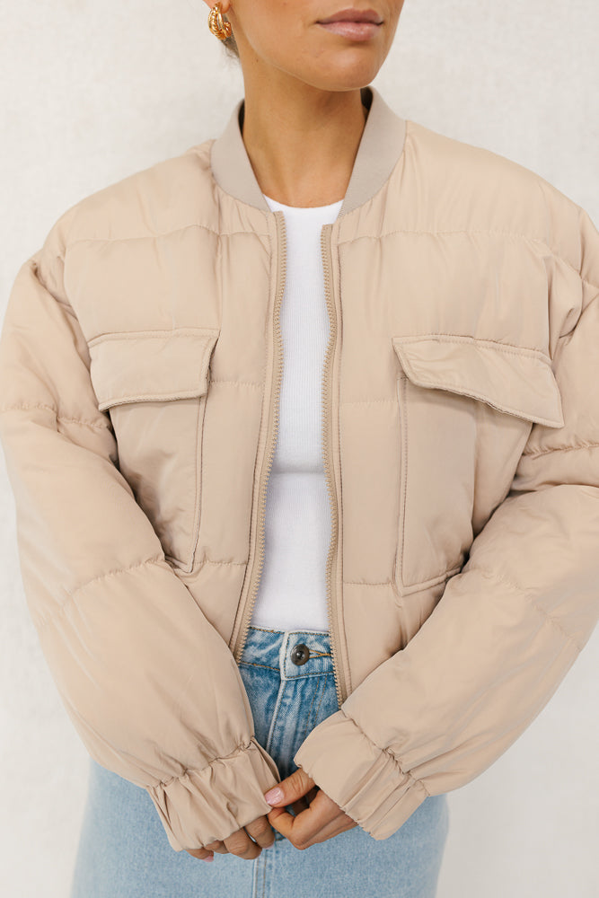 Quetta Bomber Jacket - Beige