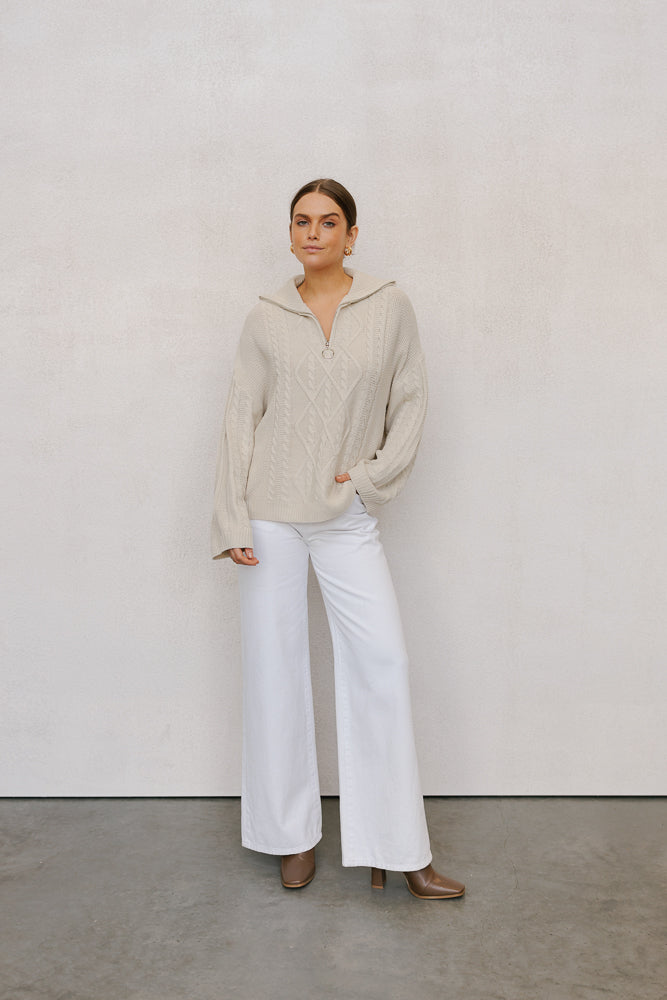 Jasmyn Jeans White Denim