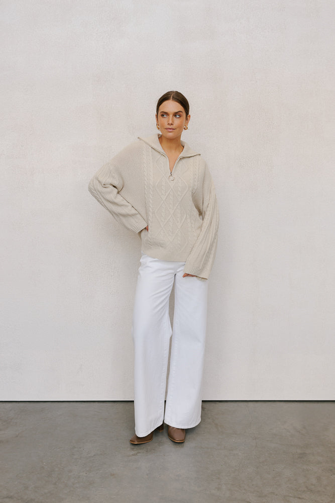 Jasmyn Jeans White Denim