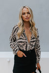 PRE ORDER MAY - Quimalli Top - Cream/Black Geometric