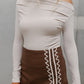Quity Skirt - Brown/Cream