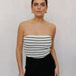 Raena Top - Ivory/Black Stripe