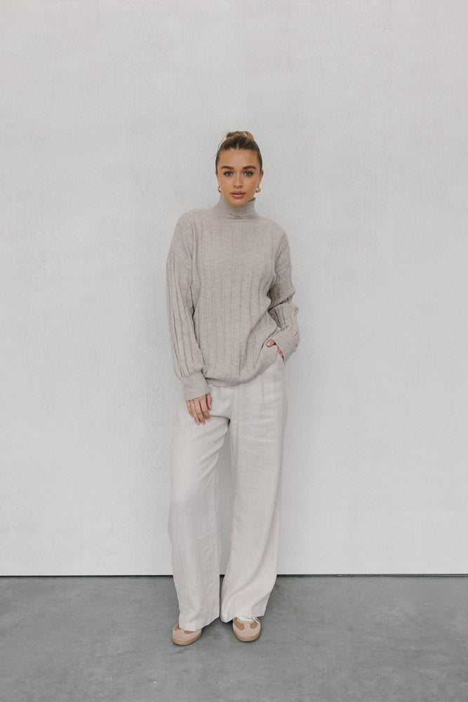 Remi Knit Beige Marle