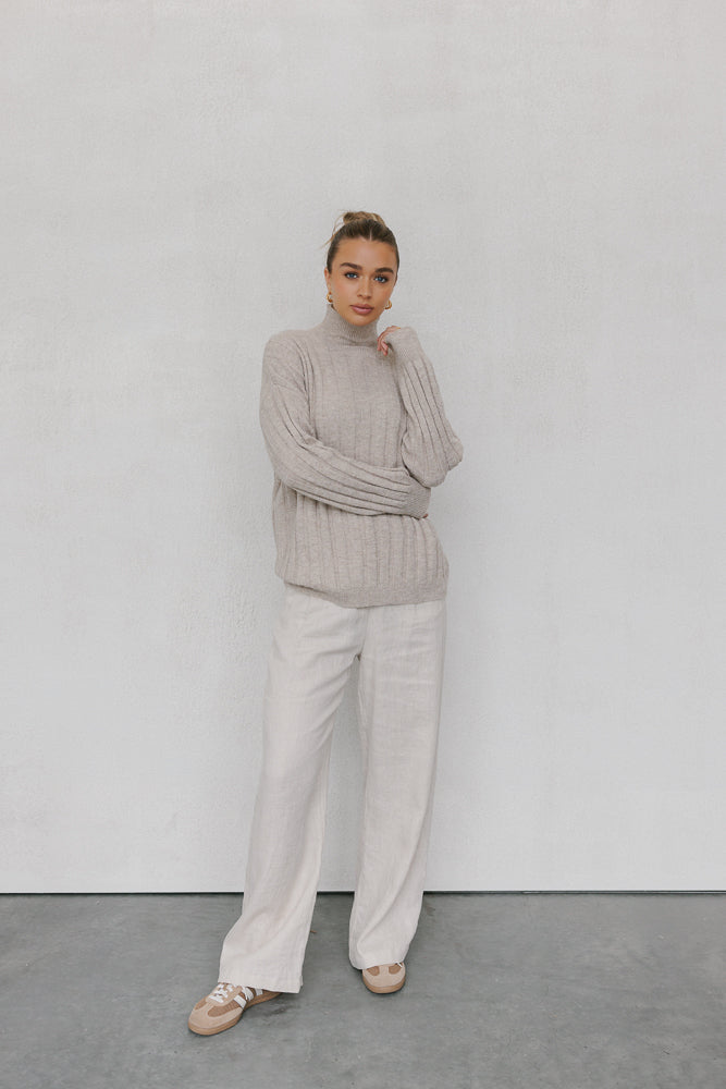 Remi Knit Beige Marle